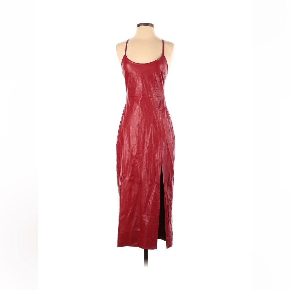 Zara Deep Red Midi Dress